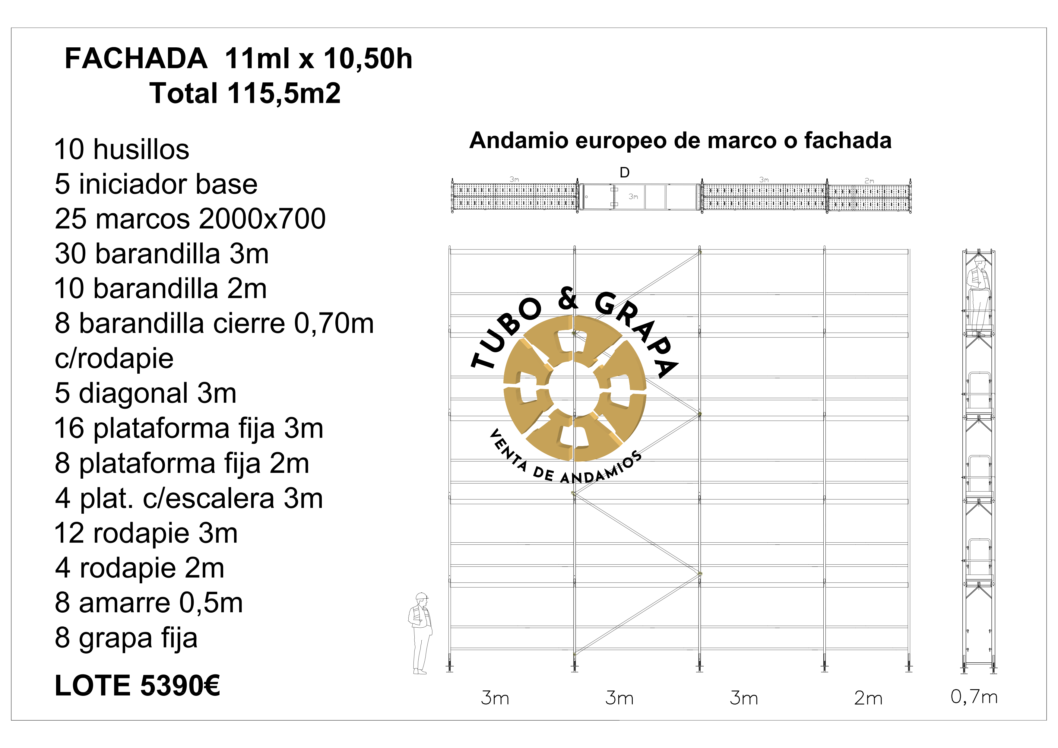 1155M2 ANDAMIO DE MARCO R75
