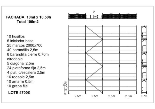 fahada 105m2 en 2 5ml